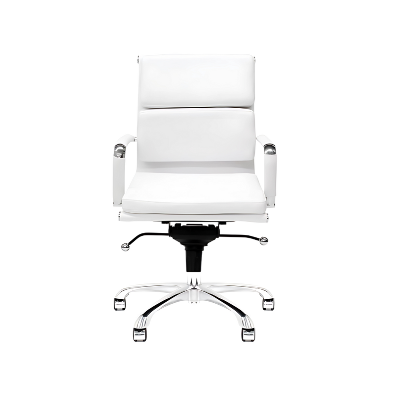 Obtenga comodidad y estilo con nuestra silla ejecutiva modelo MADRID con respaldo bajo. Diseñada para brindar un soporte óptimo a su espalda mientras trabaja.
