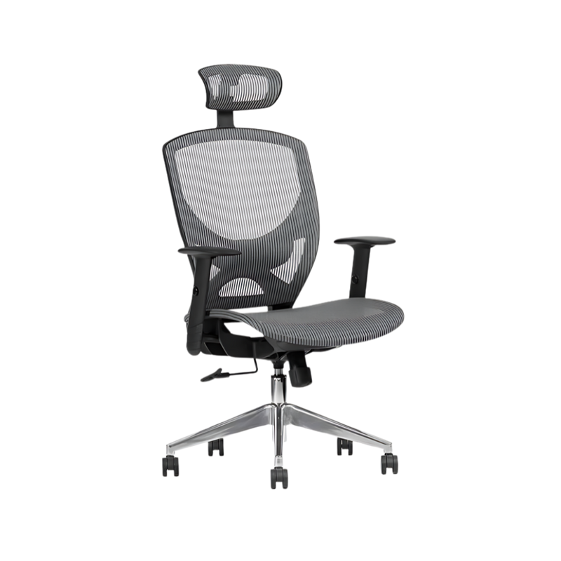 Descubre la elegante y cómoda silla ejecutiva modelo MATRIX con respaldo alto y base de aluminio de Aura Muebles. Ideal para oficinas de alta productividad y estilo.