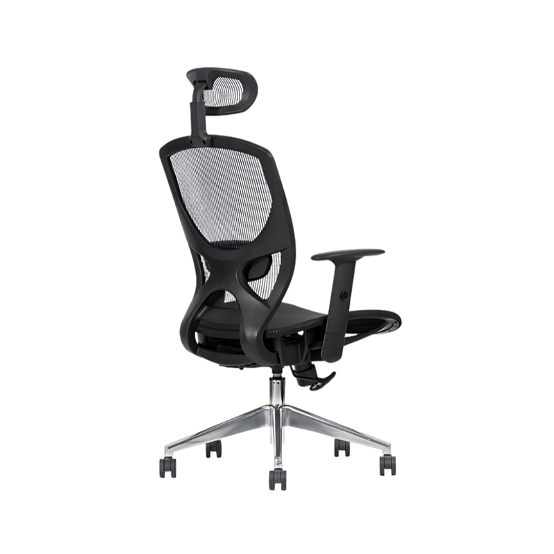 Descubre la elegante y cómoda silla ejecutiva modelo MATRIX con respaldo alto y base de aluminio de Aura Muebles. Ideal para oficinas de alta productividad y estilo.