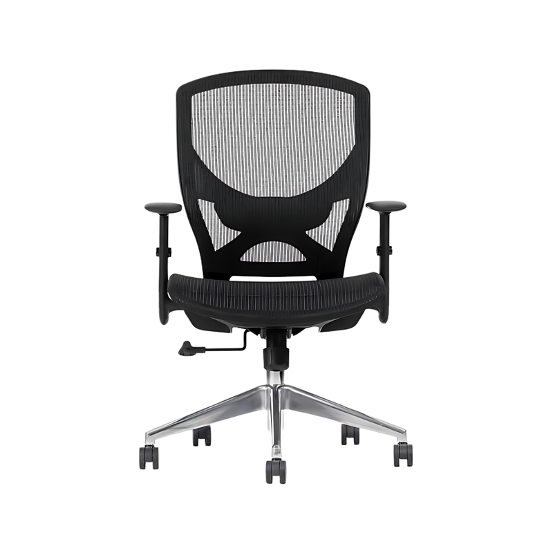 Descubre la silla ejecutiva modelo MATRIX con respaldo bajo y base de aluminio de Aura Muebles. Un diseño elegante, cómodo y resistente perfecto para ambientes de oficina modernos.