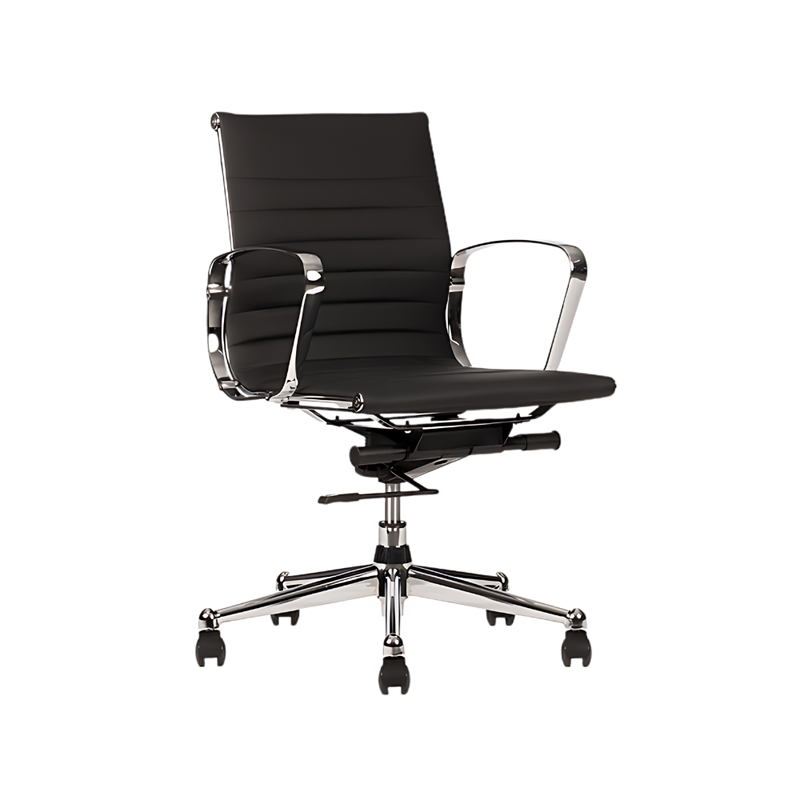Descubre la silla ejecutiva modelo SKIN I con respaldo bajo de Aura Muebles. Diseño elegante y ergonómico que brinda confort y soporte óptimo para un ambiente de trabajo productivo.