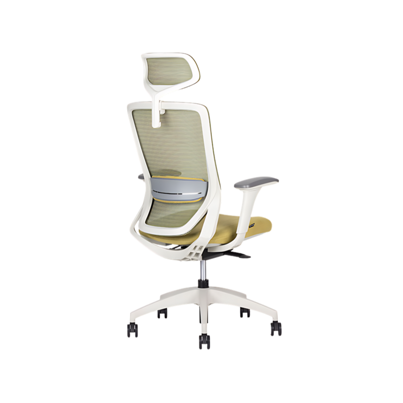 Descubre la silla ejecutiva modelo SOUL WHITE de Aura Muebles, con respaldo alto y diseño moderno que brinda confort y elegancia en cualquier oficina.
