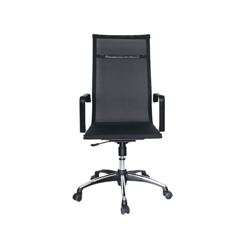 Descubre la silla ejecutiva modelo TRAVIS OHE-295 en color negro de Aura Muebles. Con su diseño moderno y resistente te brinda comodidad en tu ambiente de trabajo.
