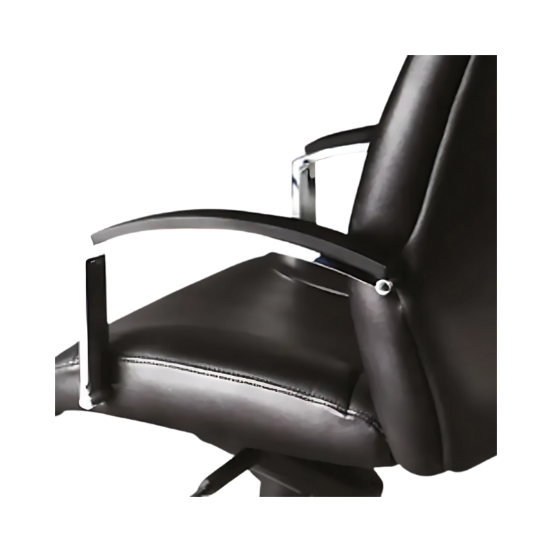 Descubre la silla ejecutiva modelo ZAID de Aura Muebles, una combinación perfecta de estilo. Brinda excelente soporte lumbar y asiento acolchado para una postura saludable.