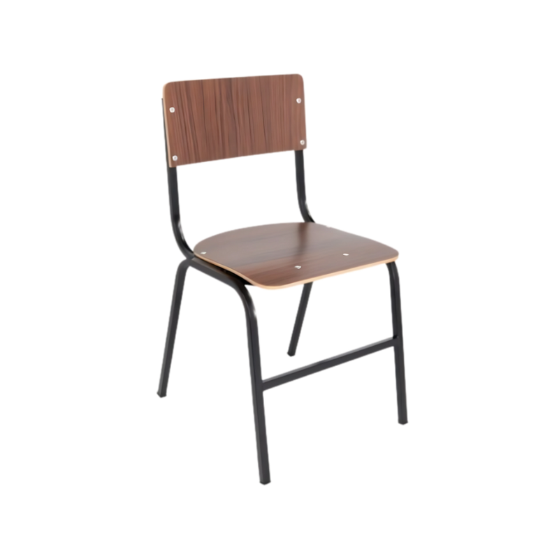 Descubra la resistente y durable silla escolar de triplay con laminado plástico ET-005 de Aura Muebles en Guadalajara. Ideal para áreas de alto tráfico, su laminado plástico la protege de manchas y rasguños.