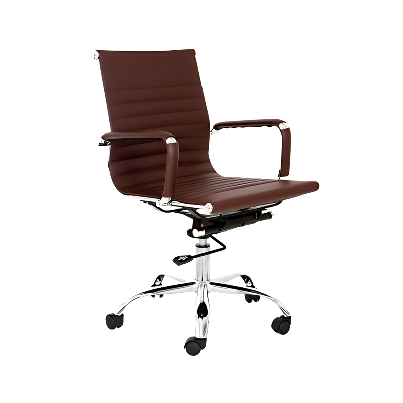 La silla operativa modelo CADIZ respaldo bajo ECO de Aura Muebles es perfecta para un ambiente de trabajo cómodo y saludable. Su diseño ergonómico y soporte lumbar reducen la fatiga y mejoran la postura.