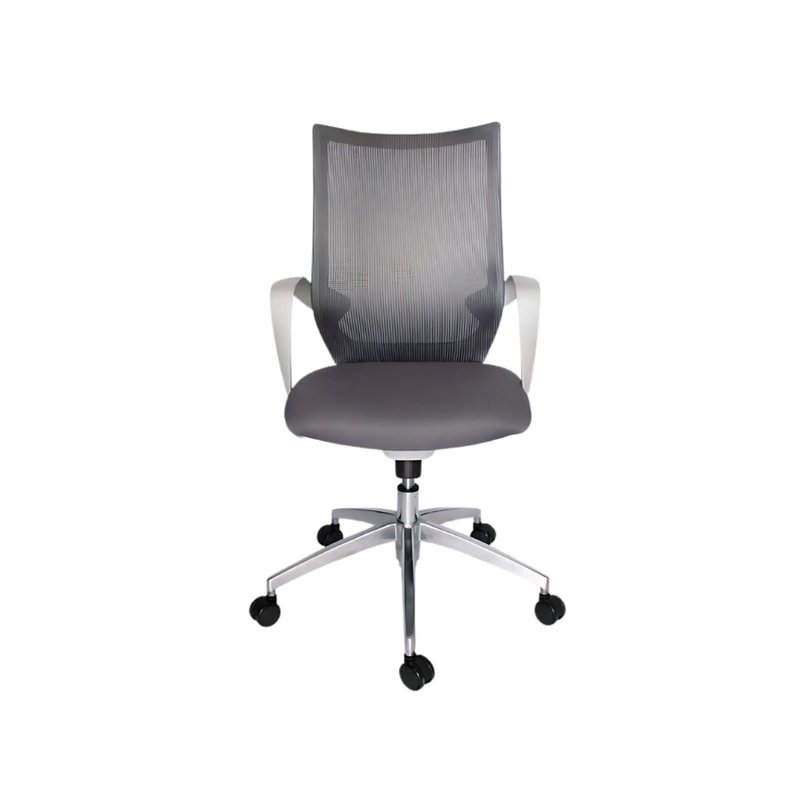 Encuentra la silla operativa modelo EQUA OHE-183 en color gris en Aura Muebles. Asegura una postura ergonómica y trabaja de manera eficiente. Ajusta la altura y el respaldo para un apoyo óptimo.