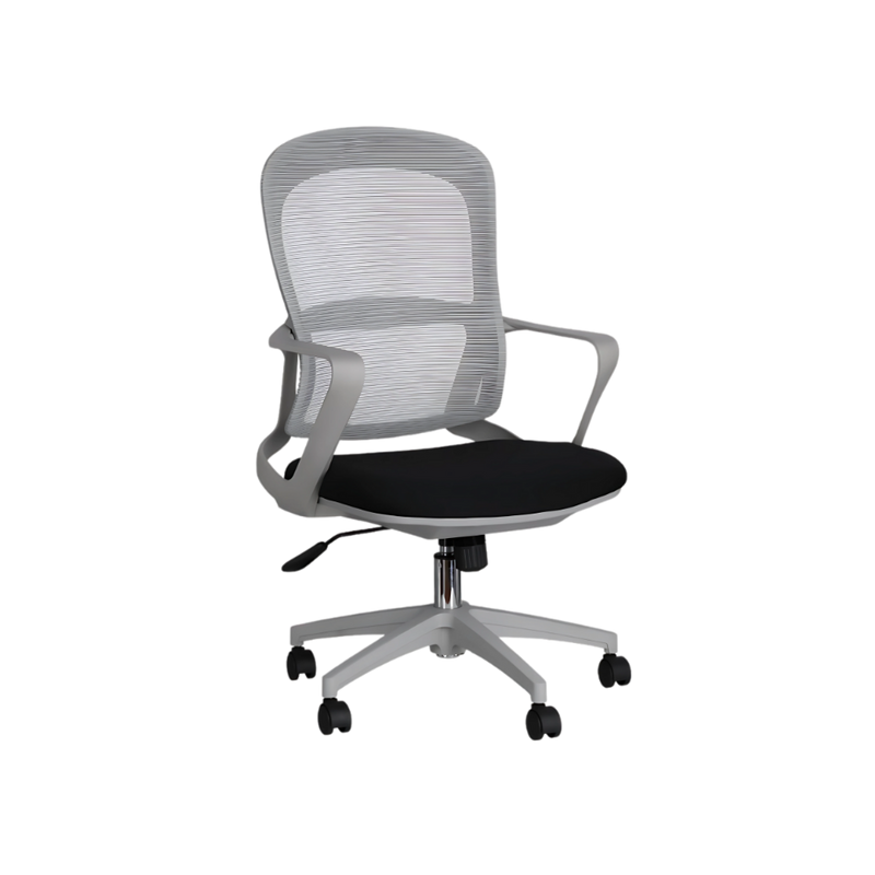La silla operativa modelo JUPITER de Aura Muebles ofrece comodidad y eficiencia en tu lugar de trabajo. Diseño ergonómico y materiales de alta calidad para un soporte óptimo y prevención del dolor de espalda.