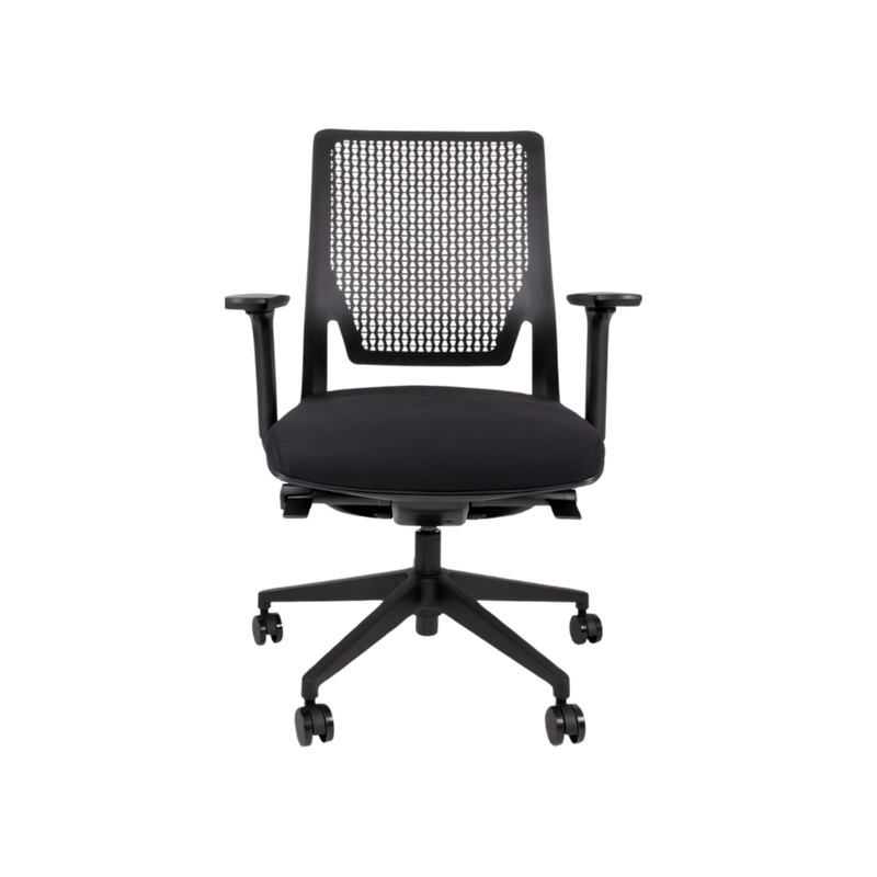 Encuentra la silla operativa modelo MORICO OHE-2003 en color negro en Aura Muebles. Mejora tu postura y productividad con esta elegante silla de diseño moderno.
