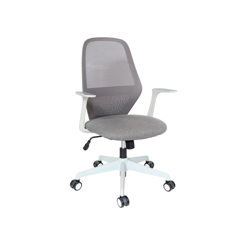 Descubre la elegante y funcional silla operativa OHE-98 en color gris de Aura Muebles. Con soporte lumbar, brinda comodidad y productividad durante largas horas de trabajo.