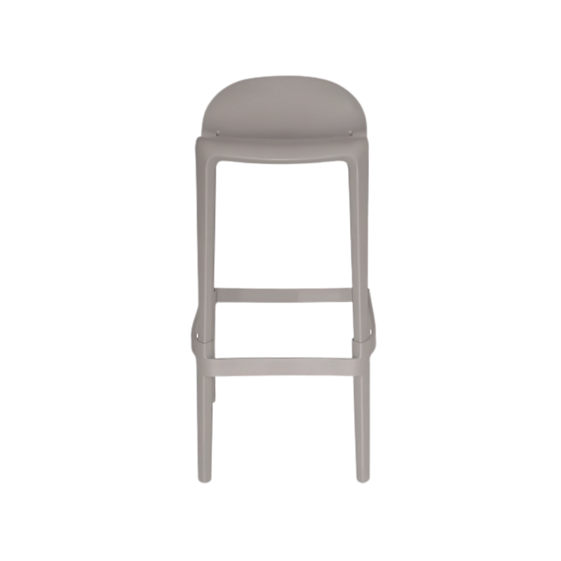 Silla para restaurante alta JOYOUS Patas asiento y respaldo de dos piezas en polipropileno de alta resistencia y duración para la intemperie resistente a los rayos ultravioleta (UV) Aura Muebles modelo OHV-83