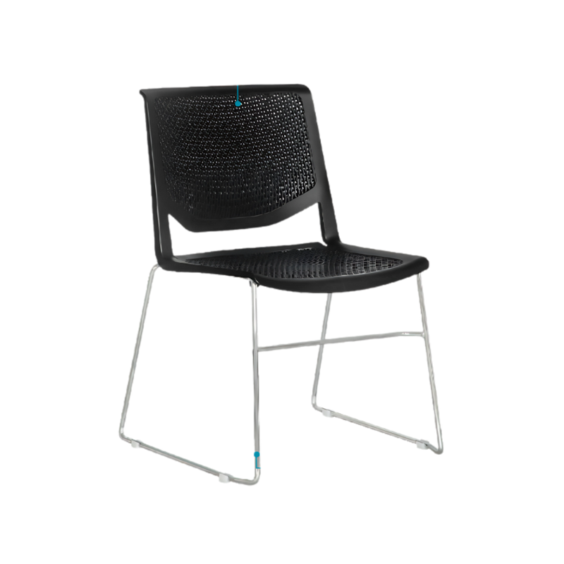 Silla para restaurante Respaldo y asiento En polipropileno de una sola pieza en colores blanco gris negro y verde con protección UV Aura Muebles modelo A-630