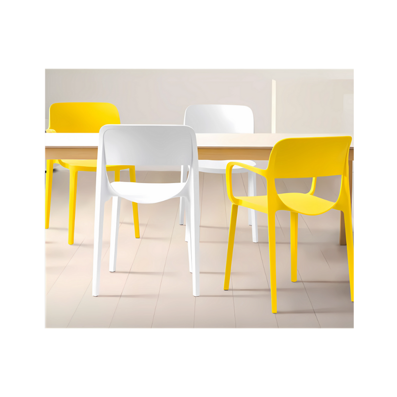 Silla para restaurante AIR De una sola pieza en polipropileno de alta resistencia y duración Aura Muebles modelo OHV-133