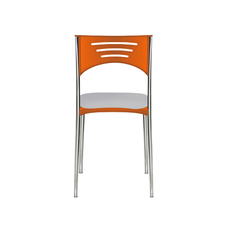Silla para restaurante con asiento En polipropileno de alta resistencia y duración acojinado con hule espuma laminada flexible con 22 kgs /m3 de densidad y alta resilencia BREAK Aura Muebles modelo OHV-50