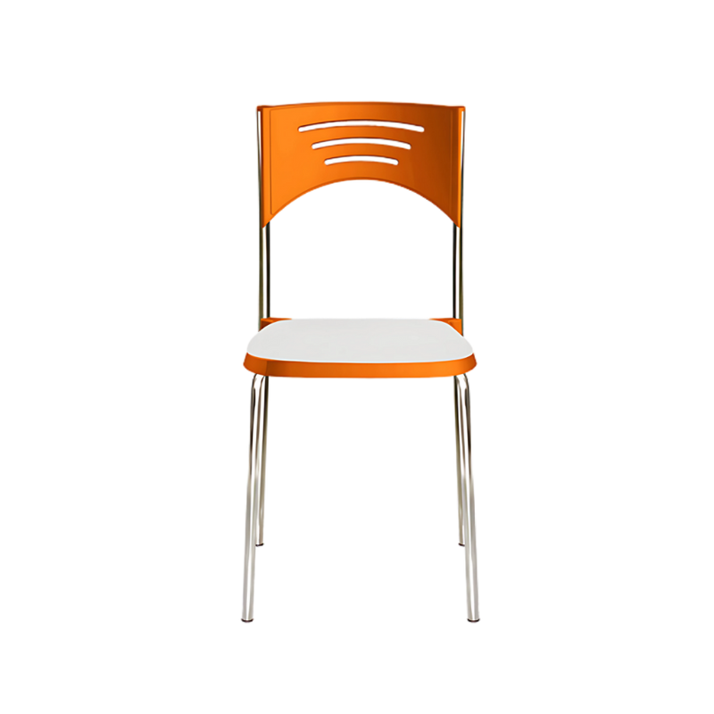 Silla para restaurante con asiento En polipropileno de alta resistencia y duración acojinado con hule espuma laminada flexible con 22 kgs /m3 de densidad y alta resilencia BREAK Aura Muebles modelo OHV-50