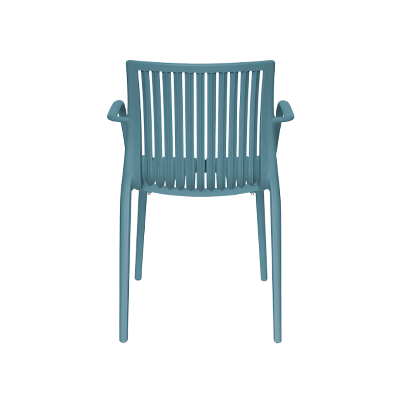 Silla para restaurante MILOS de una sola pieza en polipropileno de alta resistencia y duración para la intemperie resistente a los rayos ultravioleta (UV) Aura Muebles modelo OHV-7203A