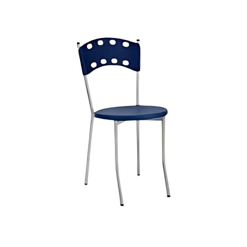 Silla para restaurante Asiento fabricado en polipropileno con ceja de 3 cms. y respaldo fabricado en polipropileno perforado Aura Muebles modelo PL-03