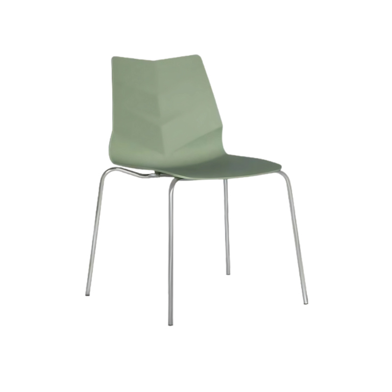 Silla para restaurante Respaldo y asiento En polipropileno de una sola pieza en color blanco gris negro y verde con protección UV Aura Muebles modelo PL-80