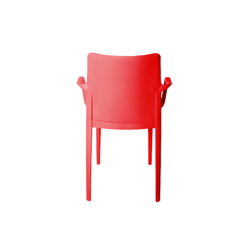 Silla para restaurante con su diseño ergonómico y resistencia al clima permite disfrutar del aire libre sin preocupaciones SOLEI Aura Muebles modelo OHV-59 con brazos