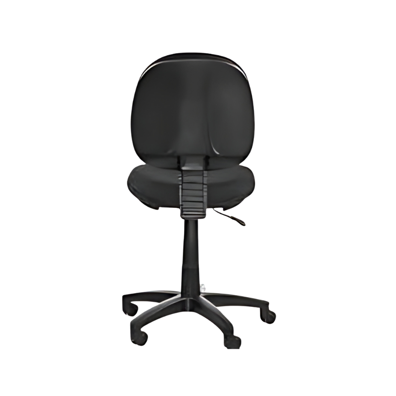 Silla secretarial Diseño ergonómico, asiento en polipropileno color negro y respaldo en plástico rígido, tapizados en variedad de colores con tapa de polipropileno Aura Muebles modelo A-118