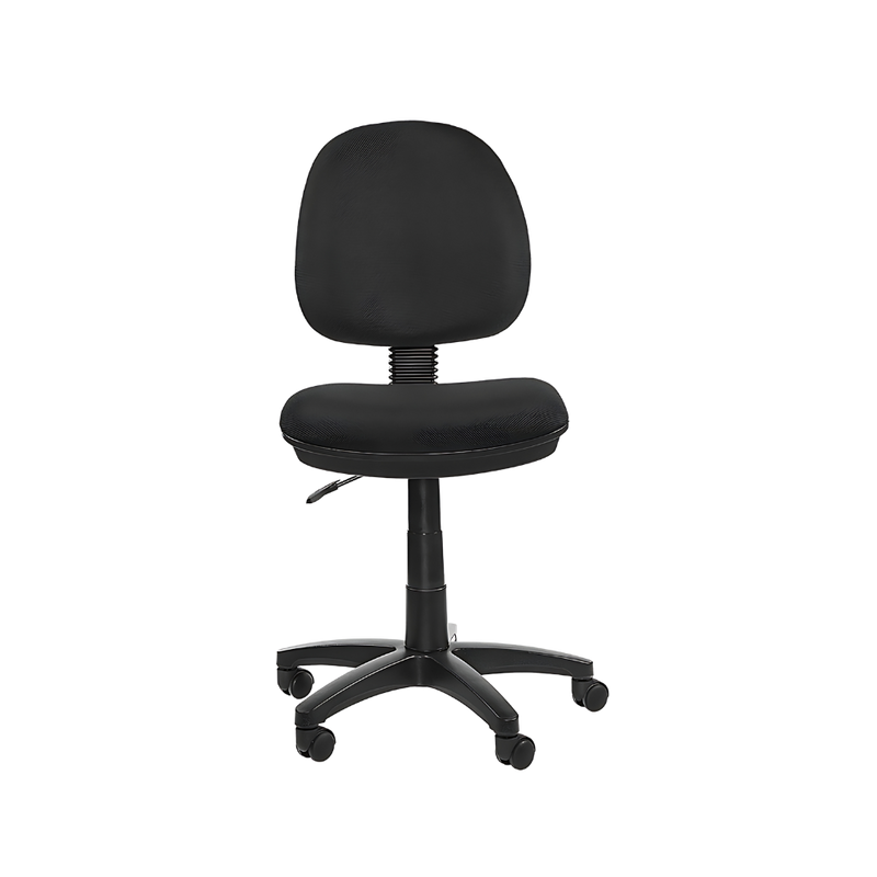 Silla secretarial Diseño ergonómico, asiento en polipropileno color negro y respaldo en plástico rígido, tapizados en variedad de colores con tapa de polipropileno Aura Muebles modelo A-118