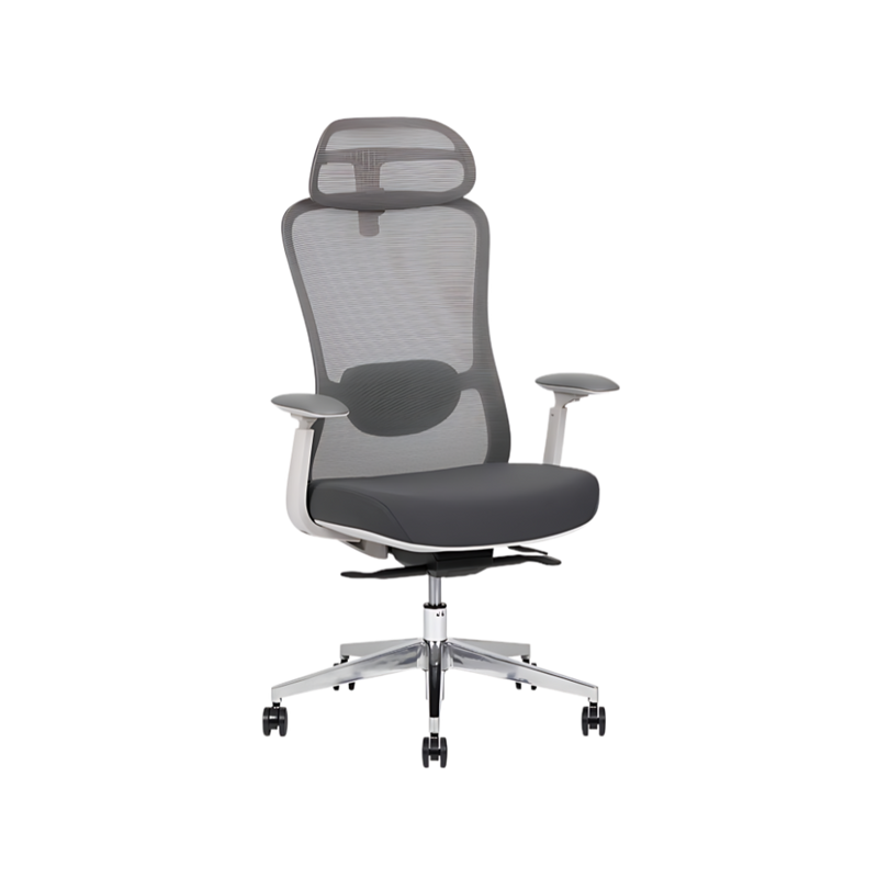 Descubre las sillas directivas ENERGY WHITE RESPALDO ALTO de Aura Muebles, que combinan elegante diseño y confort ergonómico.