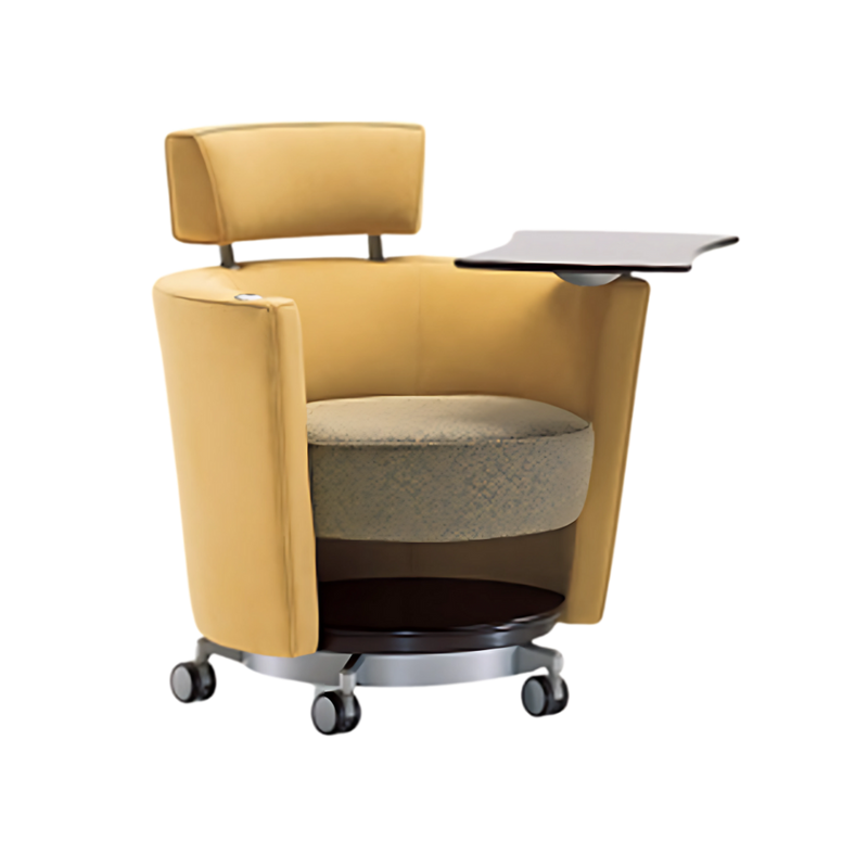 Sillón confortable Diseño ergonómico entre paño con cubierta de melamina paleta giratoria abatible porta vaso y porta Tablet Aura Muebles modelo EVEREST