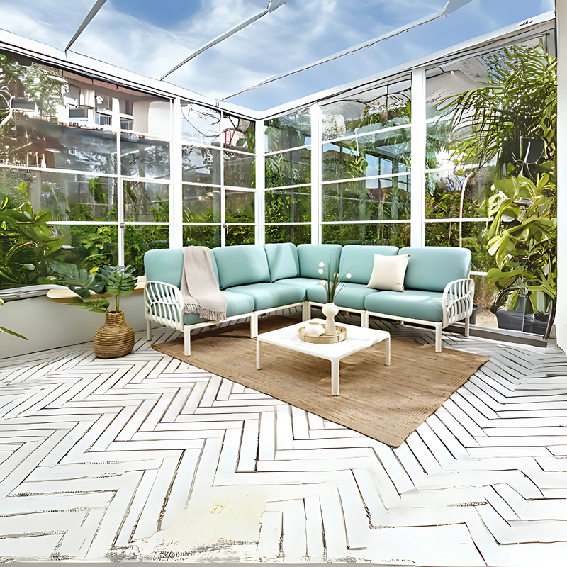 Sillón confortable Mueble en polipropileno de alta resistencia y duración para intemperie e interior resistente a los rayos ultravioleta (UV) y al ambiente salino asiento y respaldo acojinado con hule espuma laminado flexible y alta resiliencia variedad de colores en cojín y mueble Aura Muebles modelo OHM-7215-OT