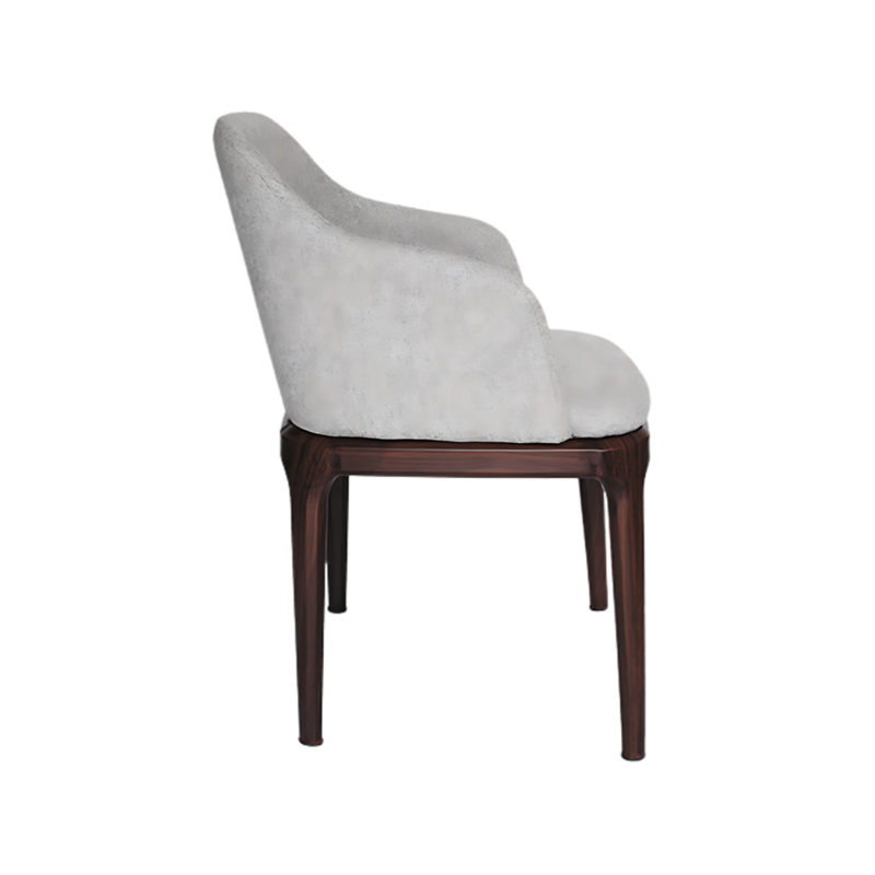 Sillón de visita confortable BLAIR Estructura de lámina de acero cortada doblada y troquelada calibre 18 con acabado de pintura epóxica (electrostática) y terminado en imitación madera Asiento respaldo y brazos base y armazón en madera de triplay hule espuma laminado flexible y alta resilencia Aura Muebles modelo OHV-106