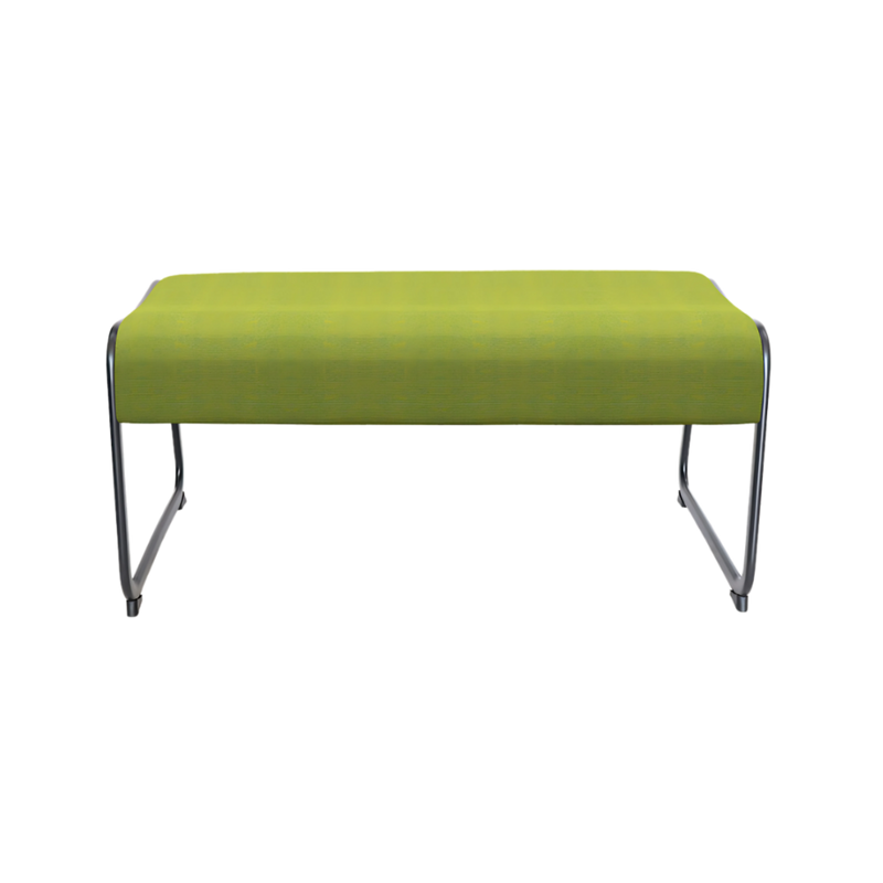 Sillón de visita confortable Estructura de acero tubular ovalado con acabado de pintura epóxica (electrostática) color negro mate asiento hule espuma laminado flexible y alta resilencia tapiz tela o vinil al color de su elección de nuestro catálogo Aura Muebles modelo OHM-122
