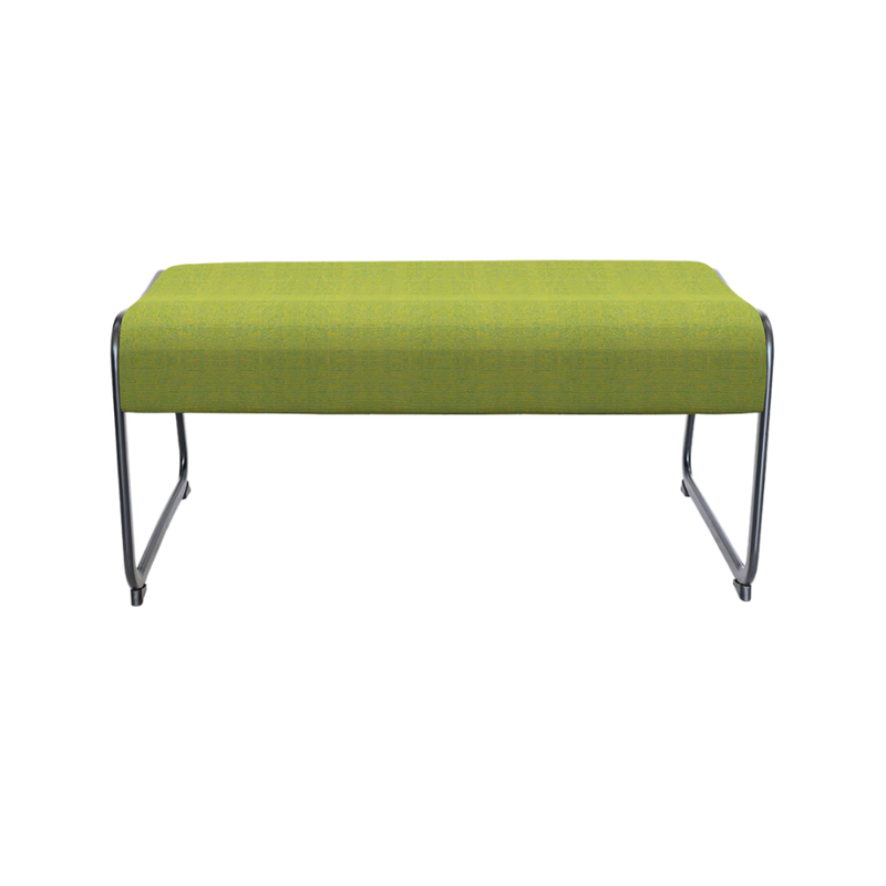 Sillón de visita confortable Estructura de acero tubular ovalado con acabado de pintura epóxica (electrostática) color negro mate asiento hule espuma laminado flexible y alta resilencia tapiz tela o vinil al color de su elección de nuestro catálogo Aura Muebles modelo OHM-122