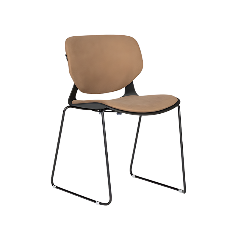Descubre el cómodo y elegante sillón de visita contract modelo VELA TRINEO de Aura Muebles. Perfecto para salas de espera, su diseño contemporáneo y base tipo trineo crean espacios modernos y profesionales.
