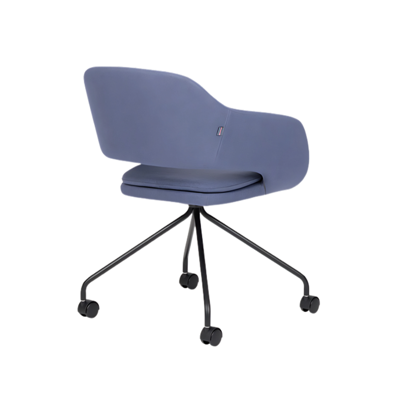 Descubre el sillón de visita VIBE RODAJAS de Aura Muebles, diseñado para brindar comodidad y estilo en oficinas y espacios corporativos. Con su base con rodajas, disfruta de movilidad y estabilidad.