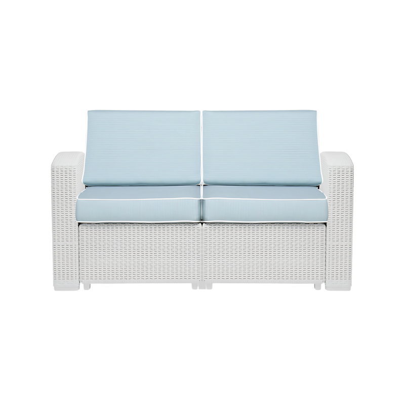Sillón para restaurante MAGNOLIA En polipropileno de alta resistencia y duración para intemperie e interior resistente a los rayos ultravioleta (UV) y al ambiente salino con terminado en imitación rattán Aura Muebles modelo OHM-7023-LC