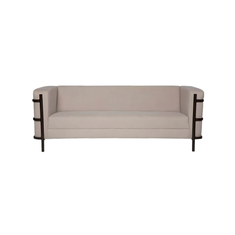 Sofá confortable Madera de pino solida de 21 mm. de primera calidad resorte zig-zag enganchado al bastidor con grapas de seguridad para mayor soporte y durabilidad rafia entretejida al resorte y bastidor para mayor firmeza Aura Muebles modelo AREZZO
