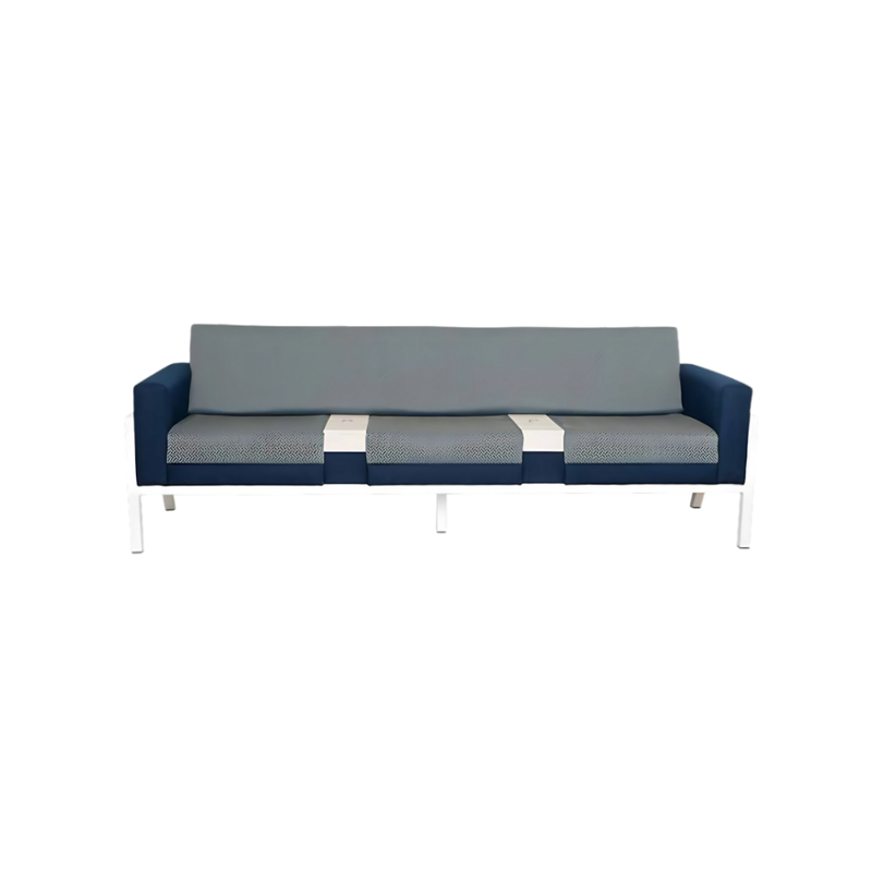 Sofá confortable En madera de pino solida de 21 mm. de primera calidad estructura ligada con bandastic rafia entretejida al resorte y bastidor para mayor firmeza Aura Muebles modelo ATENAS-3P