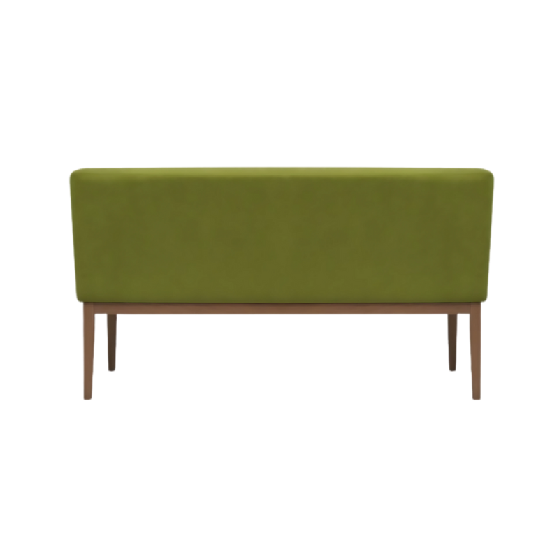 Sofá confortable Base en madera sólida de banak color natural nogal o negro armazón de triplay de pino de 18 mm. acojinamiento en poliuretano flexible con aislante térmico Aura Muebles modelo BIRMANIA