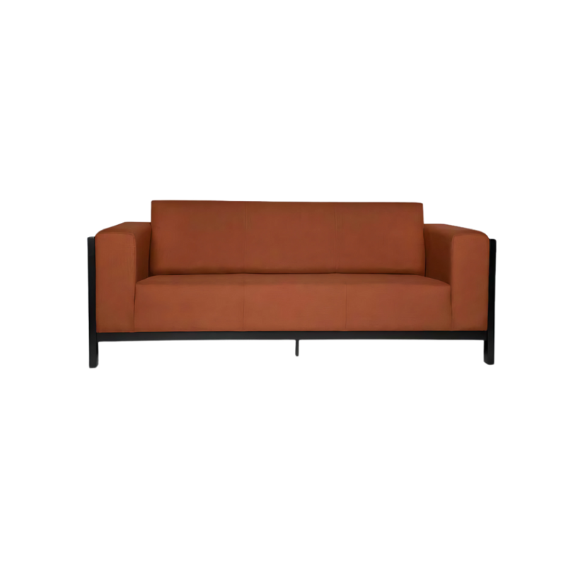 Sofá confortable Madera de pino nacional secado al natural calibrada a 3/4” de primera calidad rafia entretejida al bastidor para mayor firmeza estructura ligada con resorte zigzag en cal. 9 Aura Muebles modelo CONPENHAGUEN