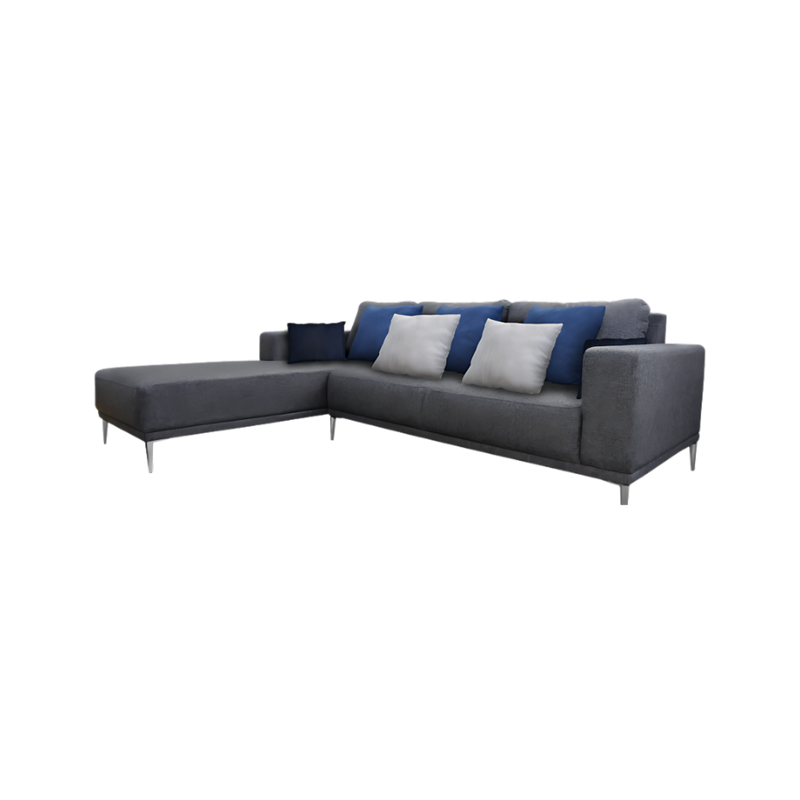 Sofá modular cama derecha o izquierda armazón de madera de pino sólido de 1″ de espesor y triplay de 15 mm acojinamiento en poliuretano flexible densidad suave con aislante térmico Aura Muebles modelo ESTONIA
