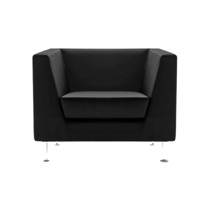 Sofá confortable Armazón de madera de pino sólido de 1″ de espesor patas metálicas cilíndricas pintura gris acojinamiento en poliuretano flexible con aislante térmico Aura Muebles modelo KOROLEV