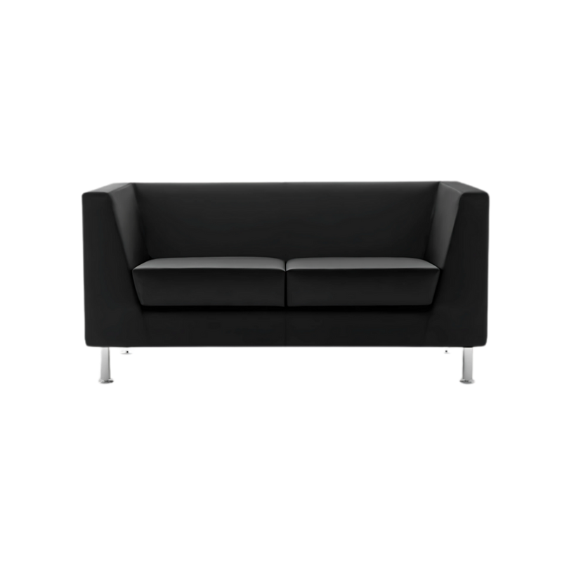 Sofá confortable Armazón de madera de pino sólido de 1″ de espesor patas metálicas cilíndricas pintura gris acojinamiento en poliuretano flexible con aislante térmico Aura Muebles modelo KOROLEV