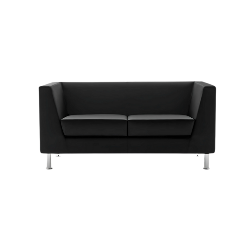 Sofá confortable Armazón de madera de pino sólido de 1″ de espesor patas metálicas cilíndricas pintura gris acojinamiento en poliuretano flexible con aislante térmico Aura Muebles modelo KOROLEV