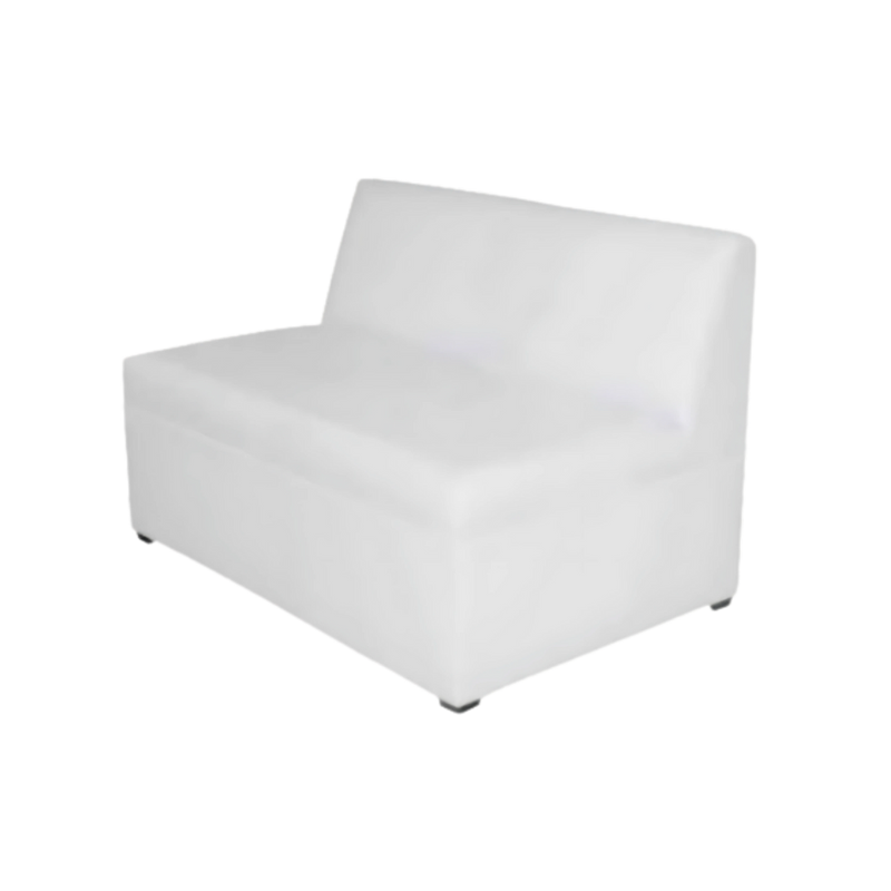 Sofá confortable LOUNGE Tapizados se cuenta con gran variedad de colores (consultar catálogo de tapices), hule espuma en color gris arena y LED (opcional) Aura Muebles modelo L-006-2P