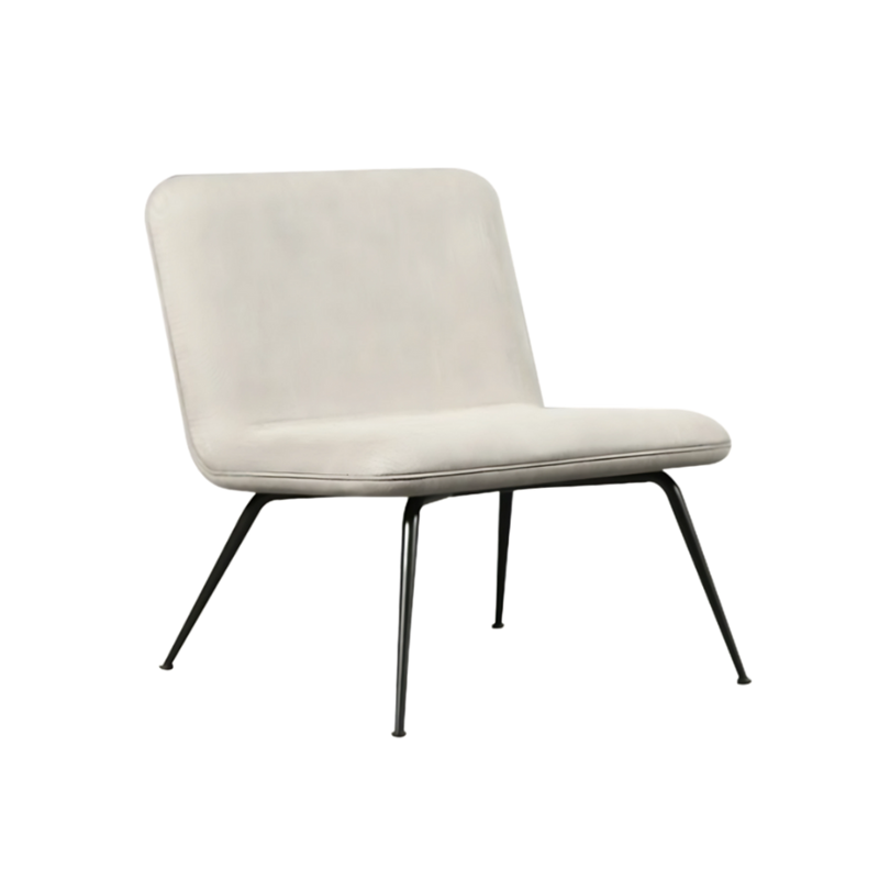 Sofá confortable Base metálica cronificada pintura negra armazón metálico con madera acojinamiento en poliuretano flexible Aura Muebles modelo NIZA