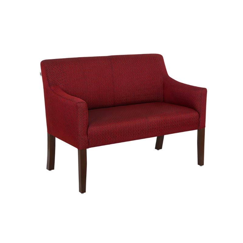 Sofá confortable Madera de pino nacional secado al natural calibrada a 3/4" de primera calidad terminada en laca Regatones antiderrapantes en patas para evitar ralladuras en piso Aura Muebles modelo SOFIA-2P