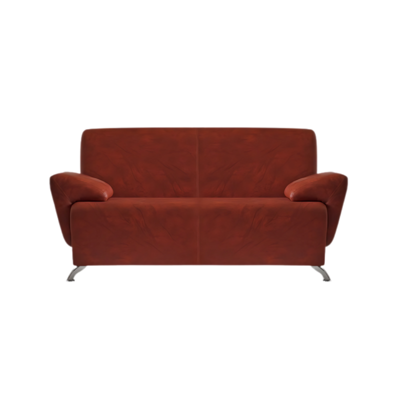Sofá confortable Armazón de madera de pino sólido de 1″ de espesor patas metálicas cromadas acojinamiento en poliuretano flexible con aislante térmico Aura Muebles modelo STAR
