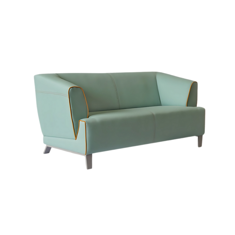 Sofá confortable Armazón de madera de pino sólido de 1″ de espesor patas de metal sólido pintura gris o negra acojinamiento en poliuretano flexible con aislante térmico Aura Muebles modelo TARENTO