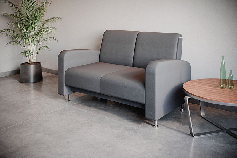 Sillón de visita 2 plazas Sofa Profile en gris dentro de sala moderna