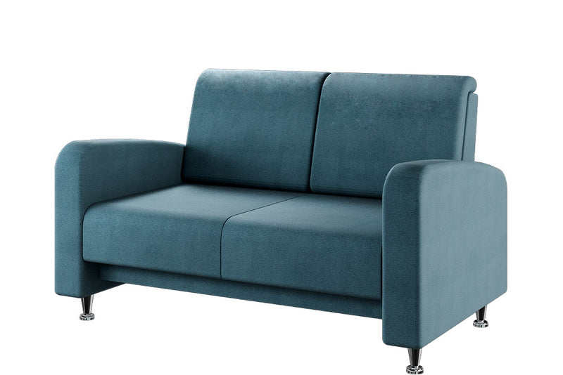 Sillón de visita 2 plazas Sofa Profile en azul sobre fondo blanco