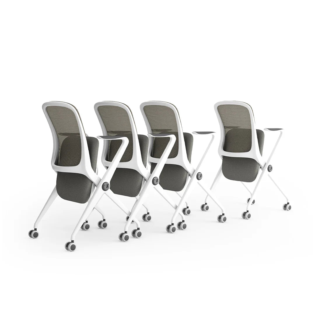 Silla de visita modelo ARA OHV-17 Blanco abatible Aura Muebles